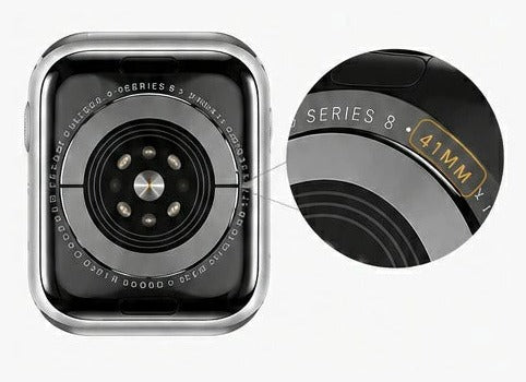Apple Watch本体の裏側。刻印の「41MM」がケースのサイズ
