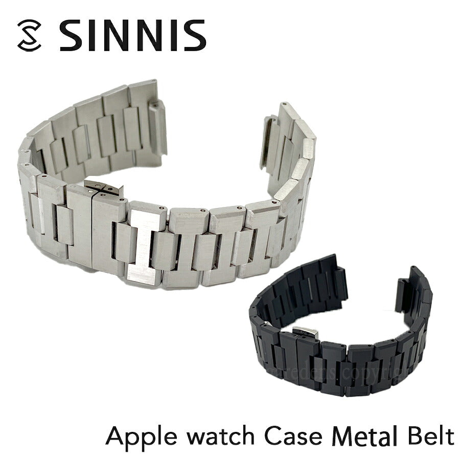 SINNIS  アップルウォッチケース用スペアバンド ベルト メタルバンド  Apple watch バンド 44mm 45mm シリーズ series 8 7 6 5 4 SE Apple watch  交換 アップル ウォッチ おしゃれ