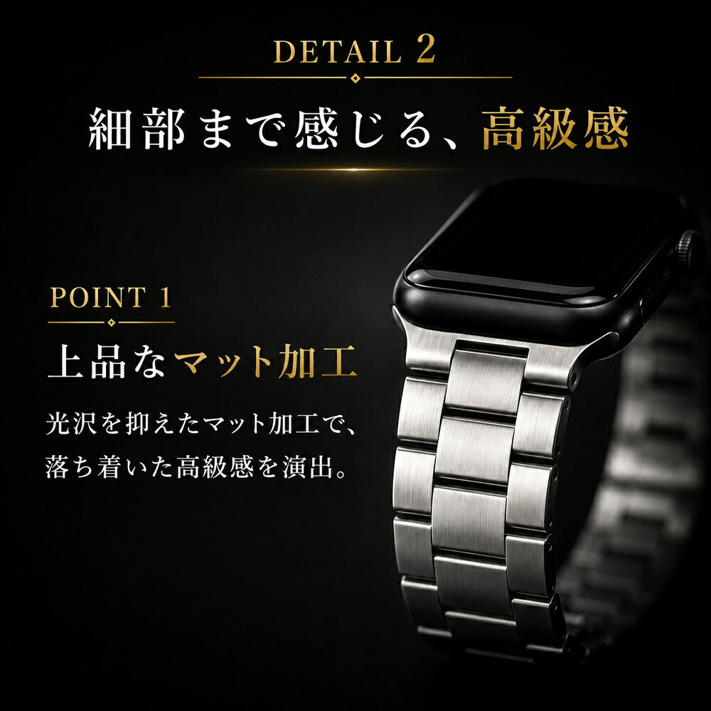 【超軽量スリム】アップルウォッチ対応 ステンレスバンド apple watch