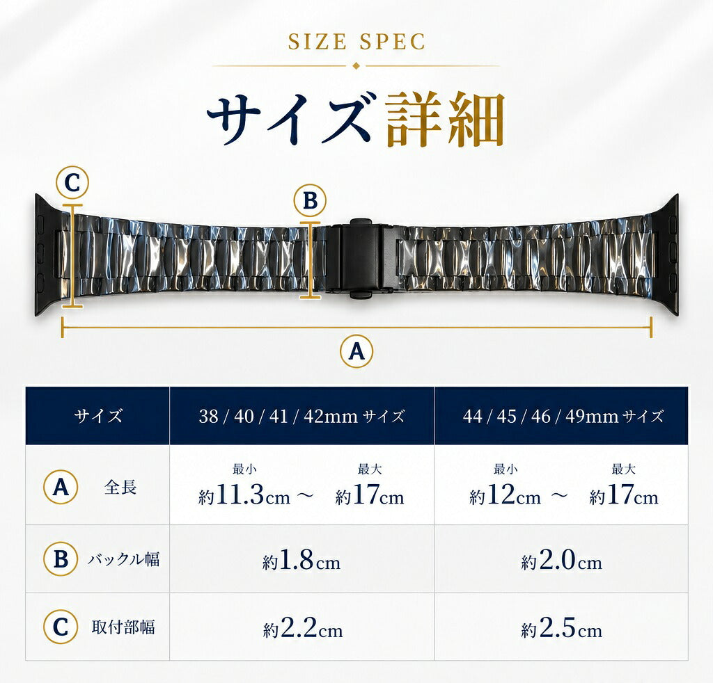 【超軽量スリム】アップルウォッチ対応 ステンレスバンド apple watch
