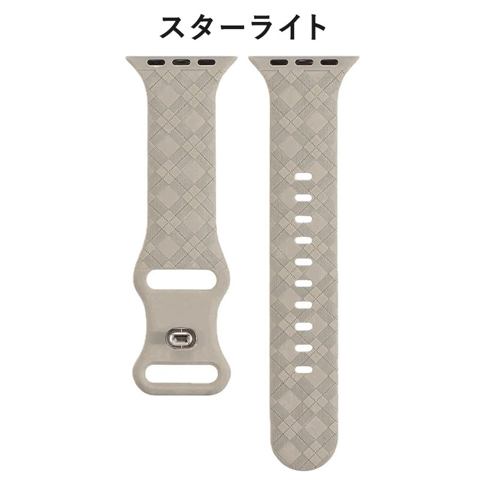 【かわいい格子柄　発売記念1380→980円】アップルウォッチ バンド レディース おしゃれ ベルト シリコン 格子柄 apple watch バンド くすみカラー 上品 高級 series 11 10 9 8 7 6 SE 5 4 3 2 1 38mm 40mm 41mm 42mm