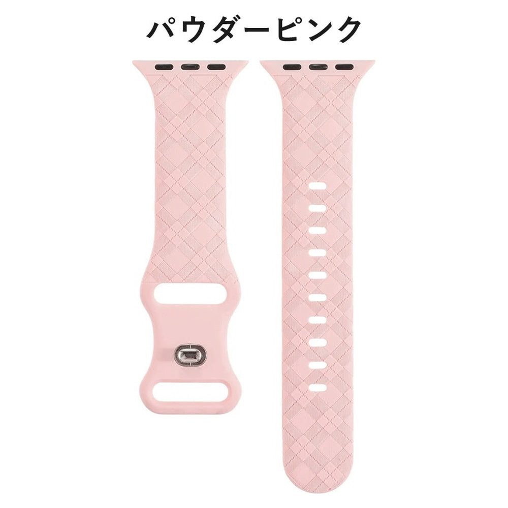 【かわいい格子柄　発売記念1380→980円】アップルウォッチ バンド レディース おしゃれ ベルト シリコン 格子柄 apple watch バンド くすみカラー 上品 高級 series 11 10 9 8 7 6 SE 5 4 3 2 1 38mm 40mm 41mm 42mm