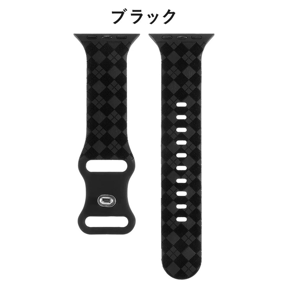 【かわいい格子柄　発売記念1380→980円】アップルウォッチ バンド レディース おしゃれ ベルト シリコン 格子柄 apple watch バンド くすみカラー 上品 高級 series 11 10 9 8 7 6 SE 5 4 3 2 1 38mm 40mm 41mm 42mm