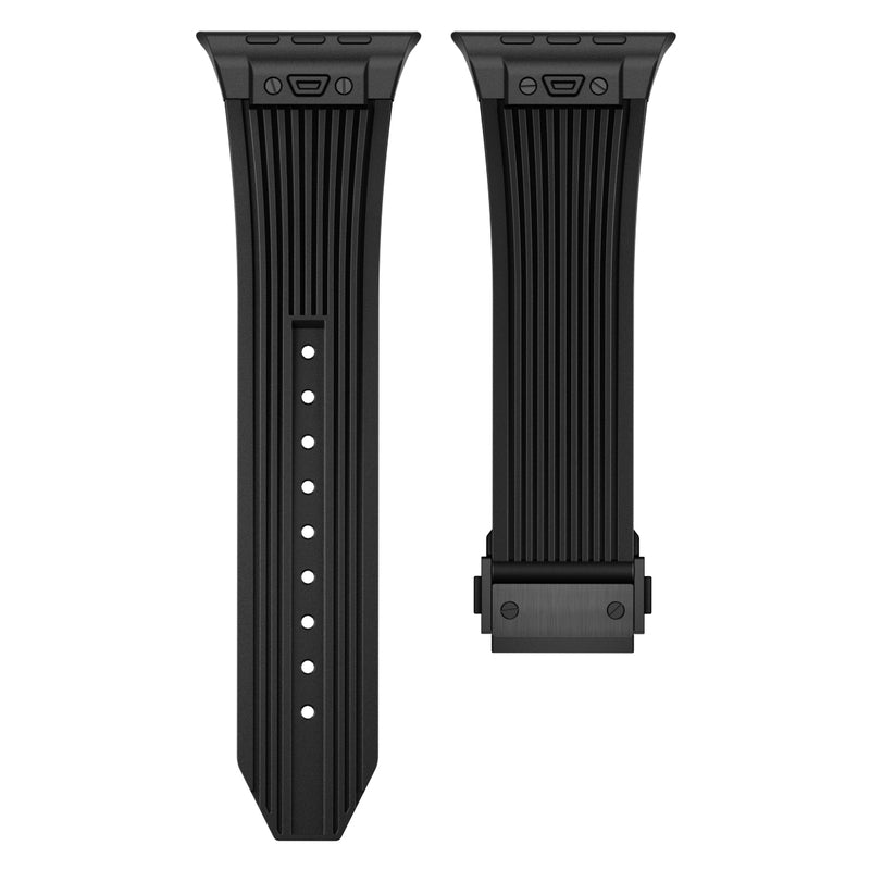 【スマートな存在感】アップルウォッチ 対応 バンド メンズにおすすめ Applewatch  高級 ラバー　ウルトラ