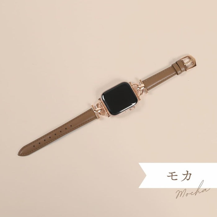 スマートウォッチ バンド レディース おしゃれ ベルト 18mm 20mm  バンド ステンレス  革  くすみカラー 本革 スリム かわいい 高級 SINNIS