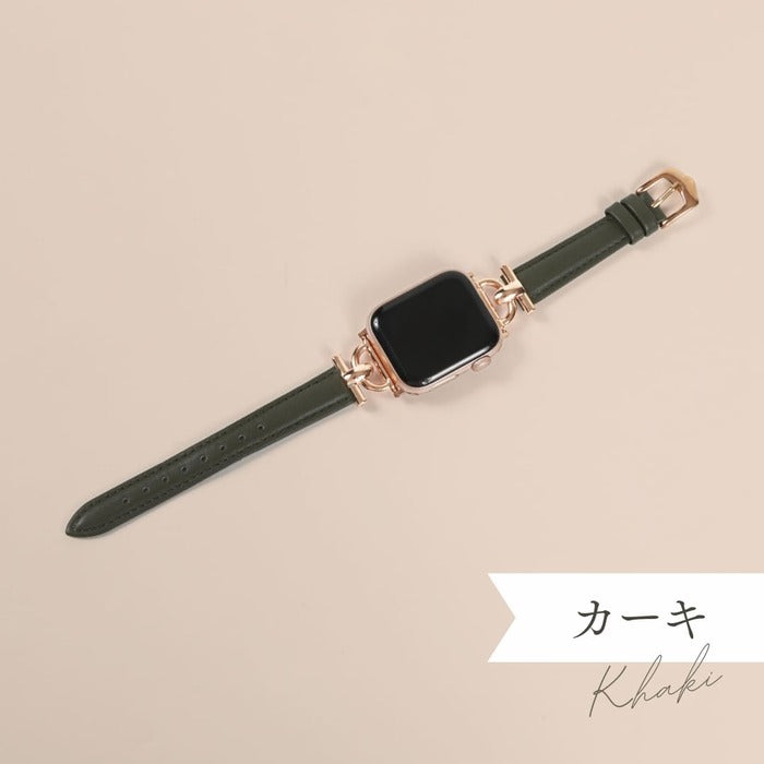 スマートウォッチ バンド レディース おしゃれ ベルト 18mm 20mm  バンド ステンレス  革  くすみカラー 本革 スリム かわいい 高級 SINNIS