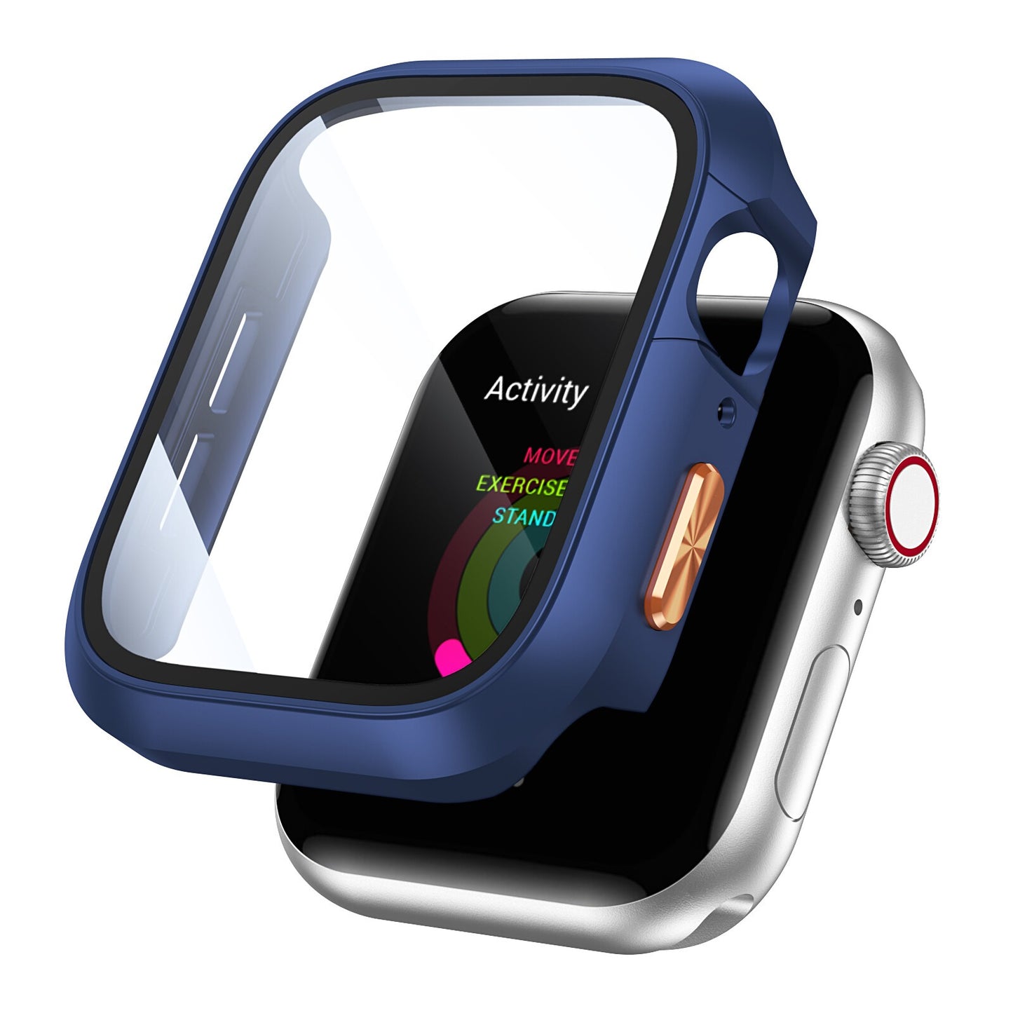 【6色展開】アップルウォッチ オレンジワンポイント カバー 防水 SE  AppleWatch カバー ケース 40mm 41mm 42mm 44mm 45mm 46mm 49mm