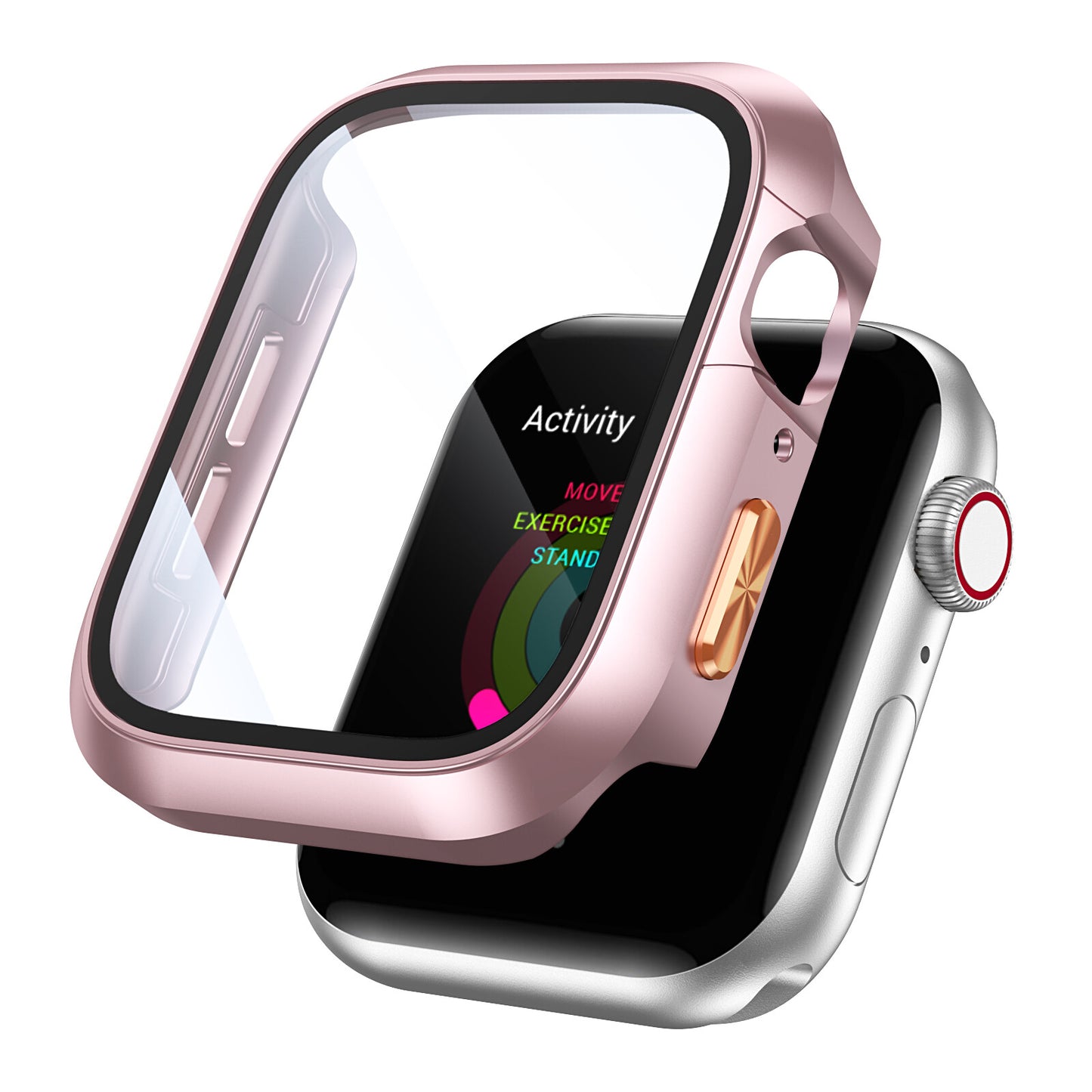 【6色展開】アップルウォッチ オレンジワンポイント カバー 防水 SE  AppleWatch カバー ケース 40mm 41mm 42mm 44mm 45mm 46mm 49mm
