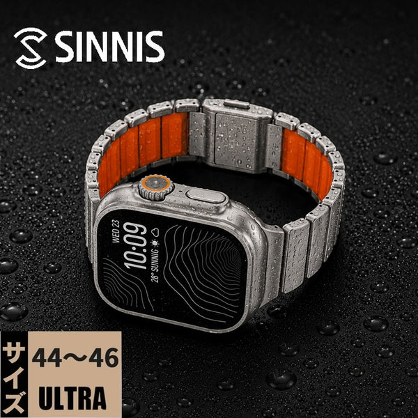 【8/4発売】【超軽量、傷に強いDLC加工】TITAN FORT GEAR アップルウォッチ バンド チタン×シリコン メンズ 高級 チタン  ウルトラ Ultra 2 3 44mm 45mm 49mm  46mm ビジネス 男性